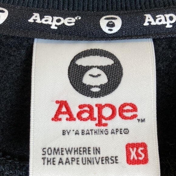 Aape by A Bathing Ape Crewneck Sweatshirt Women’s XS Winter Casual Streetwear - Picture 5 of 11